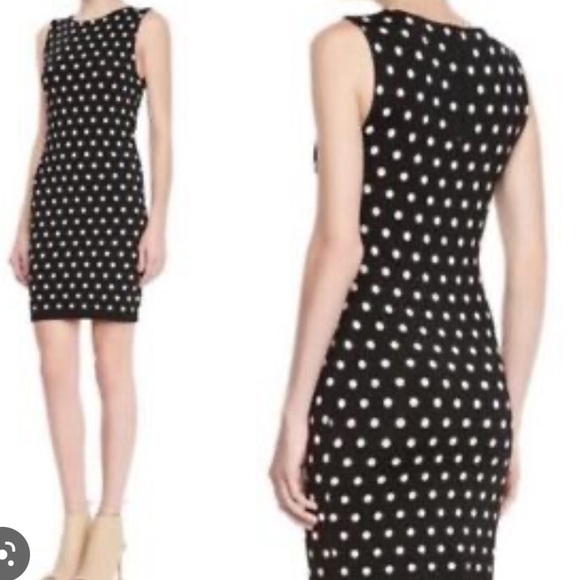 Alice + Olivia Polk a dot bodycon sheath dress - Picture 2 of 6